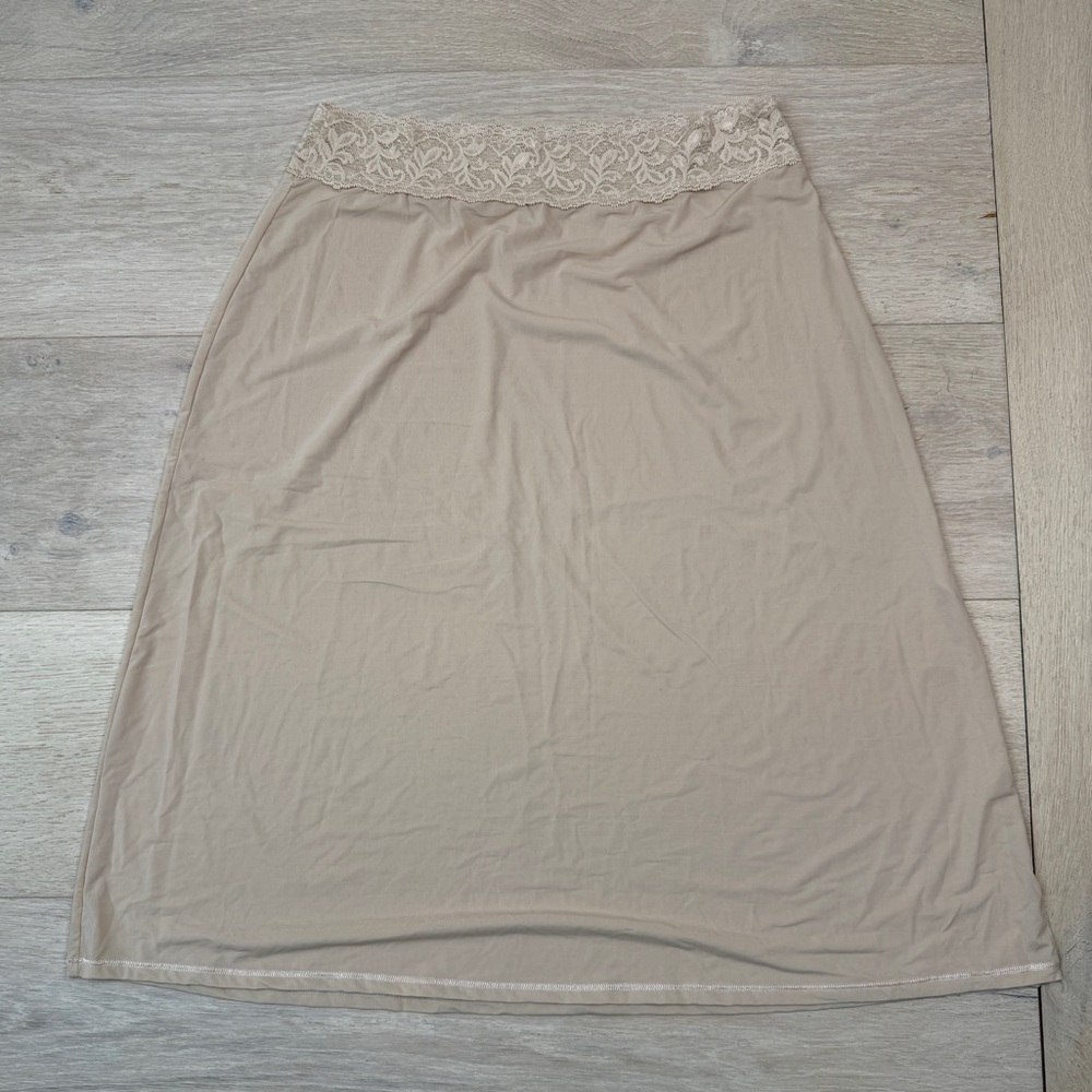 Elegant Cream Lace Trim Slip